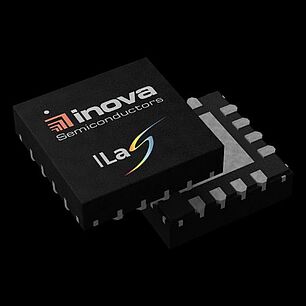 Kombinierte originalgetreue 3D Darstellung des ILaS Chips in 2 Ansichten mit sichtbarer Pin Anordnung, 6th ISELED Conference, 22 October 2025, Hochhaus Süddeutscher Verlag, Munich